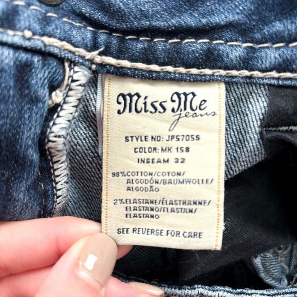 Miss Me Embellished Skinny‎ Raw Hem Jeans - Picture 5 of 6